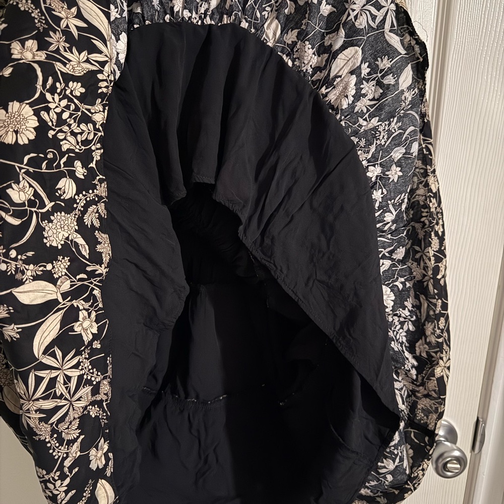 Floral print v-neck tiered ruffle cotton mini dress - Picture 5 of 7